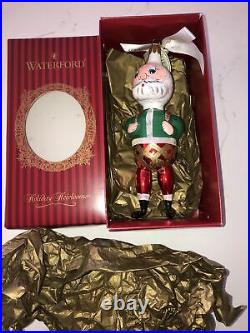 Mint WATERFORD in for the night Limited Edition glass SANTA Christmas Ornament