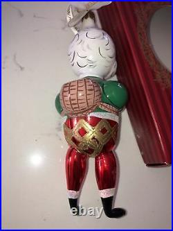 Mint WATERFORD in for the night Limited Edition glass SANTA Christmas Ornament