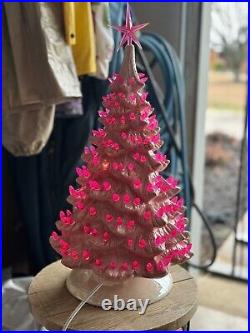 Miss Valentine Pink 20 Nostalgic Ceramic Tree LED Lights Pink And Star