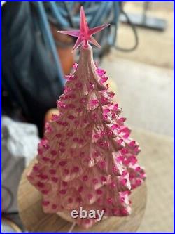 Miss Valentine Pink 20 Nostalgic Ceramic Tree LED Lights Pink And Star