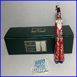 Mostowski Russian Santa Blown Glass Christmas Ornament with Box Poland NM#63515