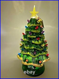 Mr Christmas 13.5 Snow Globe Nostalgic Christmas Tree Elf Lighted Battery