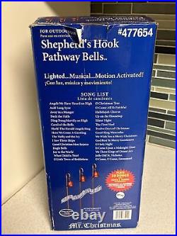 Mr. Christmas Musical /lighted /motion Activated/ Pathway Shepherd's Hook Bells