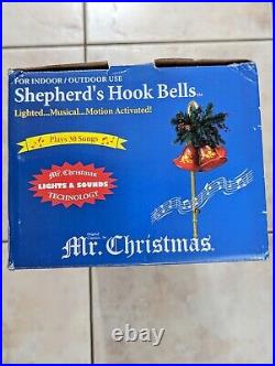 Mr. Christmas Musical /lighted /motion Activated/ Pathway Shepherd's Hook Bells