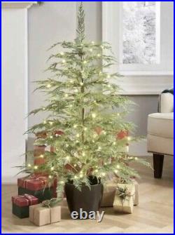 My Texas House Potted 4' Pre-Lit Cypress Artificial Christmas Tree SHIP FAST