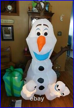 NEW 6' Gemmy Disney Frozen Olaf Snowman Snowgies Scene Airblown Inflatable Light