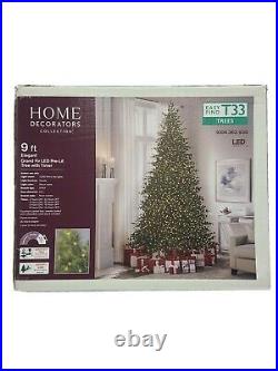 NEW! 9 ft Elegant Grand Fir LED Pre-Lit Artificial Christmas Tree with Timer