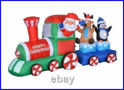NEW Christmas Inflatable Santa Reindeer Penguin Train Lighted Yard Decor Outdoor