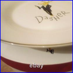 NEW Collectors BOX S/8 Pottery Barn Reindeer 11 dinner plates