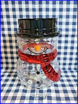 NEW Faceted Snowman SINGLE WICK Candle Pedestal Bath & Body Works SHIPS FREE