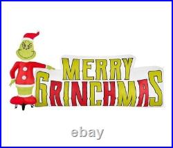 NEW Grinch 9 ft. LED Grinch with Merry Christmas Letters Inflatable