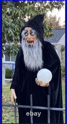 NEW! Home Accents 6' Moonlit Sorcerer Animated LED Illuminated Wizard RARE