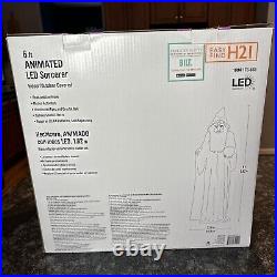 NEW! Home Accents 6' Moonlit Sorcerer Animated LED Illuminated Wizard RARE