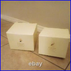 NEW IN BOX S/8 Pottery Barn Reindeer Ice Cream cereal soup salad Bowls WITH TRIM