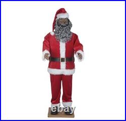 NEW Life Size African American Santa Claus Animated Dancing 5.8ft Christmas
