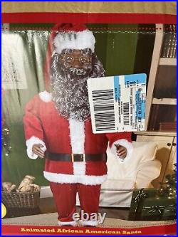 NEW Life Size African American Santa Claus Animated Dancing 5.8ft Christmas