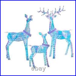NEW Member's Mark 3-Piece Pre-Lit Prismatic Deer Family, Christmas Decoration