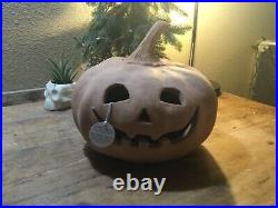 NEW Pottery Barn Handmade Terracotta Jack O Lantern Pumpkins Medium