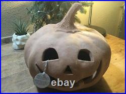 NEW Pottery Barn Handmade Terracotta Jack O Lantern Pumpkins Medium