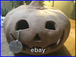 NEW Pottery Barn Handmade Terracotta Jack O Lantern Pumpkins Medium