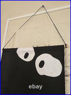 NEW RARE Pottery Barn BOO spooky eyes Halloween hanging cloth banner SET