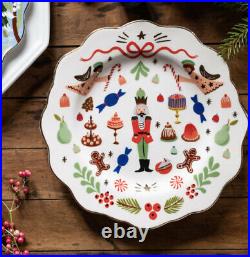 NEW Rifle Paper Co. For Anthropologie Nutcracker Christmas Holiday Salad Plate