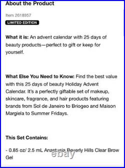 NEW Sephora Favorites Holiday 2022 Advent Calendar 25 Days Of Beauty Christmas
