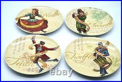NEWithBOXES NOBLE EXCELLENCE Twelve Days of Christmas Dessert Salad Plates 1-12