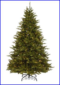 NIBNational Tree Company Spruce Pre-Lit Christmas Tree, 7.5 ft, Green