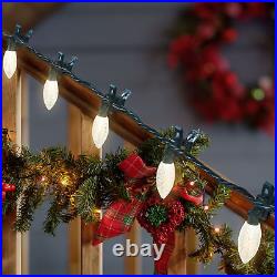 NOMA Quick Clip C9 LED Christmas String Lights, 66.8 Foot, 100 Warm White Bulbs