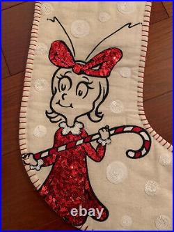 NWOT Pottery Barn Teen CINDY LOU SEQUIN STOCKING CHRISTMAS Whoville No GRINCH