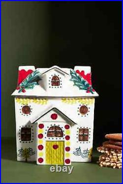 NWT Anthropologie Nathalie Lete Holiday House Cookie Jar