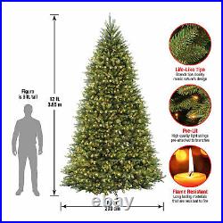 National Tree Company 12 Ft Pre-Lit Dunhill Fir Artificial Christmas Tree (Used)