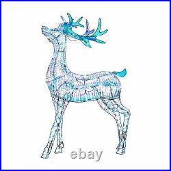 National Tree Company 48 Inch Iridescent Reindeer Decoration with 105 LED Lights