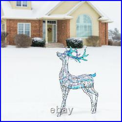 National Tree Company 48 Inch Iridescent Reindeer Decoration with 105 LED Lights