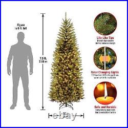 National Tree Company Artificial Pre-Lit Slim Christmas Tree