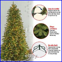 National Tree Company Feel Real 6.5 Ft Artificial Prelit Christmas Tree with Base