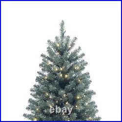 National Tree Company North Valley Blue Spruce 7.5 Foot Prelit Christmas Tree