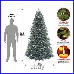 National Tree Company North Valley Blue Spruce 7.5 Foot Prelit Christmas Tree