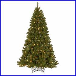 National Tree Company Pre-Lit 7.5 Ft Artificial Spruce Christmas Tree with Stand