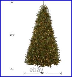 National Tree Company Pre-Lit Artificial Christmas Tree, White Lights, 10 foot
