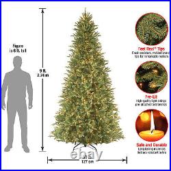National Tree Company Tiffany Fir 9' Large Slim Prelit Artificial Christmas Tree