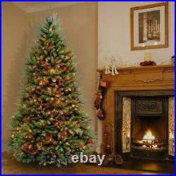 National Tree Dunhill Fir Tree with Multicolor Lights Green 7.5