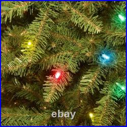 National Tree Dunhill Fir Tree with Multicolor Lights Green 7.5