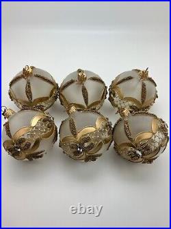 Neiman Marcus Christmas 2015 Ornament Balls Set of 6