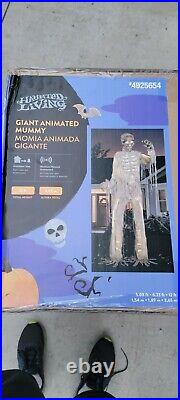 New 12 ft Foot Led Mummy Skeleton Lighted Animatronic Halloween outdoor
