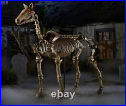 New 6 ft Life Size Standing Skeleton Horse Halloween Home Accents IN HAND