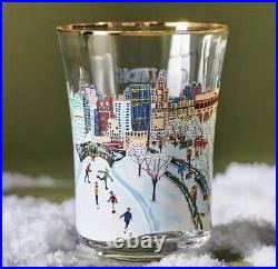 New Anthropologie Set of 5 Holiday in the City Juice Glasses