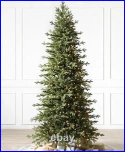 New BALSAM HILL Red Spruce Slim 7.5' Ft Christmas Tree Candlelight Clear LED