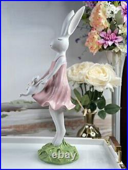 New! Bunny Mom And Baby Easter Spring Decor 20